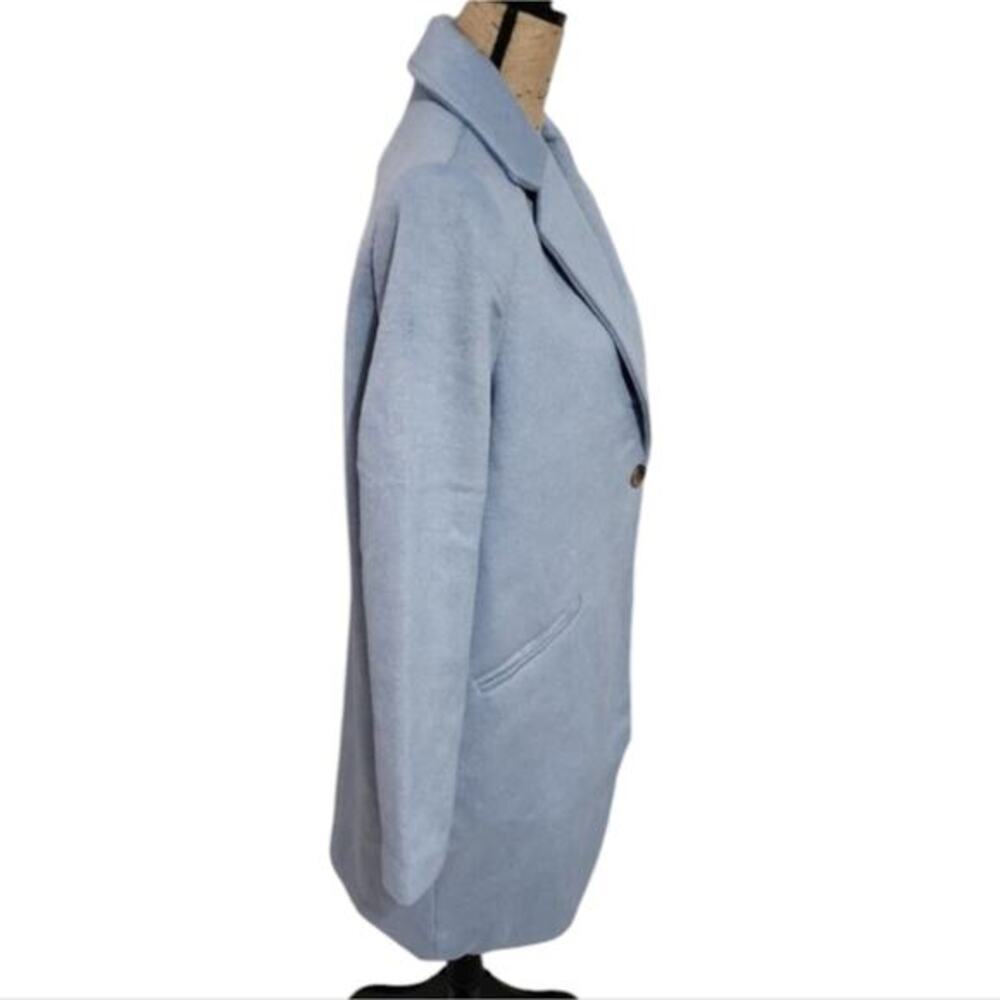 Halston Women's Light Blue Wool Blend Blazer Pea Coat Walking Womens Size XL New - Picture 4 of 13